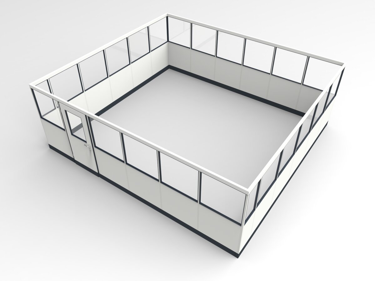 Wandanschluss für Stellwand 4-seitig 6,00 x 5,50 m System RS 45 von Becker Raumsysteme - Artikel SW4-6055