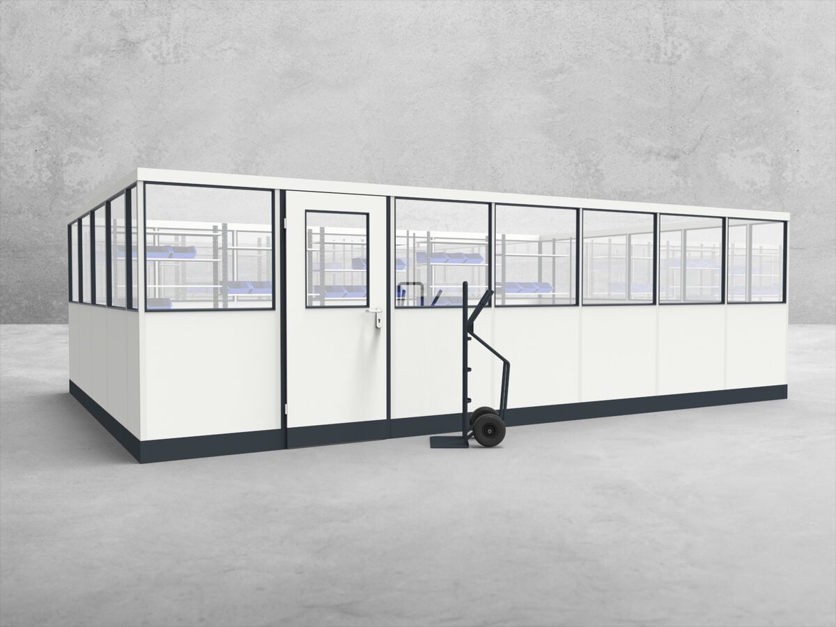 Aussenansicht für Stellwand 4-seitig 7,00 x 4,50 m System RS 45 von Becker Raumsysteme - Artikel SW4-7045