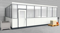 Hallenbüro 3-seitig 6,50 x 5,50 m 35,75 m² (HB3-6555)