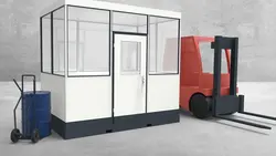 Mobiles Hallenbüro 4-seitig 3,00 x 2,00 m 6 m² (HM4-3020)