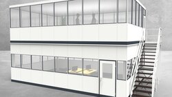 Hallenbüro als Doppelstock 4-seitig 8,50 x 5,50 m 46,75 m² (HD4-8555)