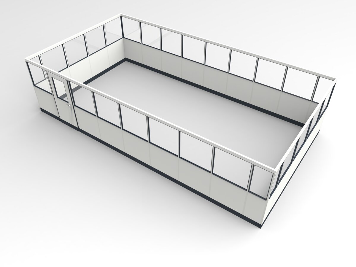 Wandanschluss für Stellwand 4-seitig 8,50 x 4,50 m System RS 45 von Becker Raumsysteme - Artikel SW4-8545