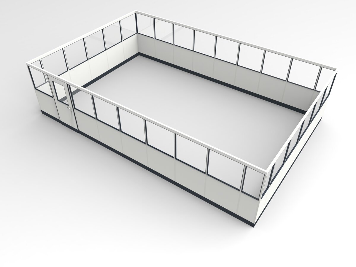 Wandanschluss für Stellwand 4-seitig 8,50 x 5,50 m System RS 45 von Becker Raumsysteme - Artikel SW4-8555