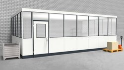 Hallenbüro 3-seitig 7,50 x 4,50 m 33,75 m² (HB3-7545)