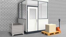 Hallenbüro 3-seitig 2,00 x 2,00 m 4 m² (HB3-2020)