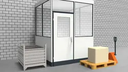 Hallenbüro 3-seitig 2,00 x 2,00 m 4 m² (HB3-2020)