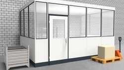 Hallenbüro 3-seitig 4,50 x 3,00 m 13,5 m² (HB3-4530)