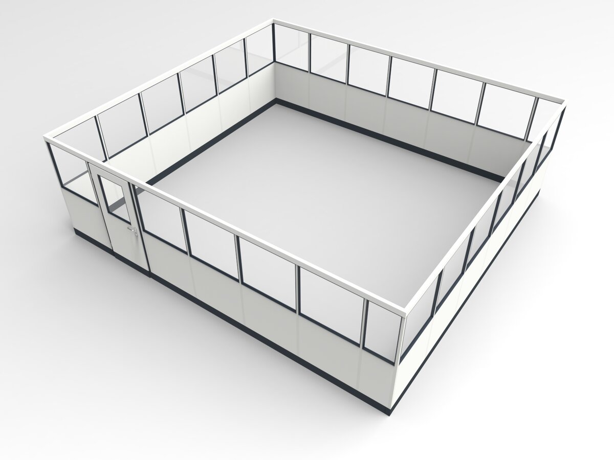 Wandanschluss für Stellwand 4-seitig 6,50 x 6,00 m System RS 45 von Becker Raumsysteme - Artikel SW4-6560