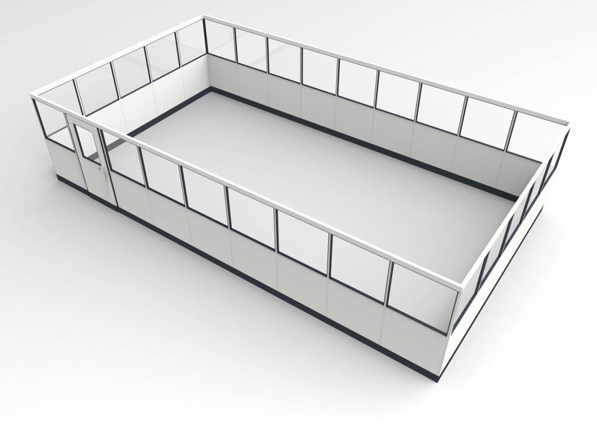 Wandanschluss für Stellwand 4-seitig 6,50 x 3,50 m System RS 45 von Becker Raumsysteme - Artikel SW4-6535