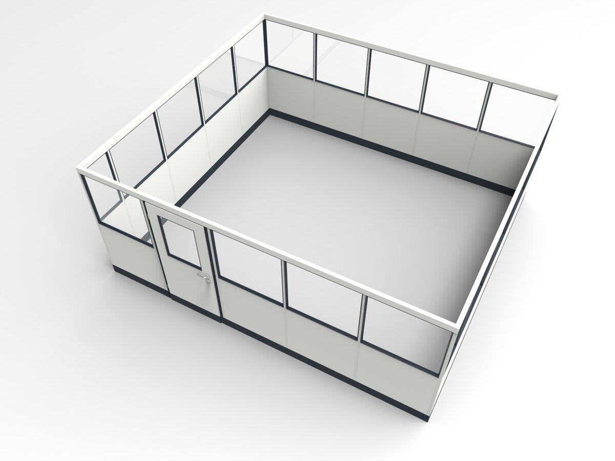 Wandanschluss für Stellwand 4-seitig 5,00 x 4,50 m System RS 45 von Becker Raumsysteme - Artikel SW4-5045