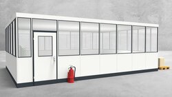 Hallenbüro 4-seitig 7,50 x 5,50 m 41,25 m² (HB4-7555)
