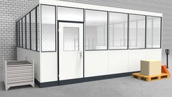 Hallenbüro 3-seitig 5,50 x 5,50 m 30,25 m² (HB3-5555)