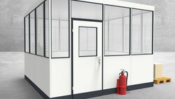 Hallenbüro 4-seitig 3,50 x 3,50 m 12,25 m² (HB4-3535)