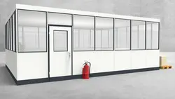 Hallenbüro 4-seitig 7,00 x 5,50 m 38,5 m² (HB4-7055)