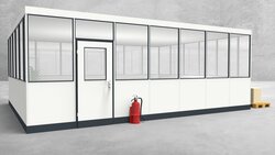 Hallenbüro 4-seitig 7,00 x 5,50 m 38,5 m² (HB4-7055)