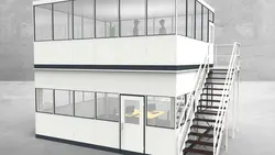 Hallenbüro als Doppelstock 4-seitig 6,00 x 5,00 m 30 m² (HD4-6050)