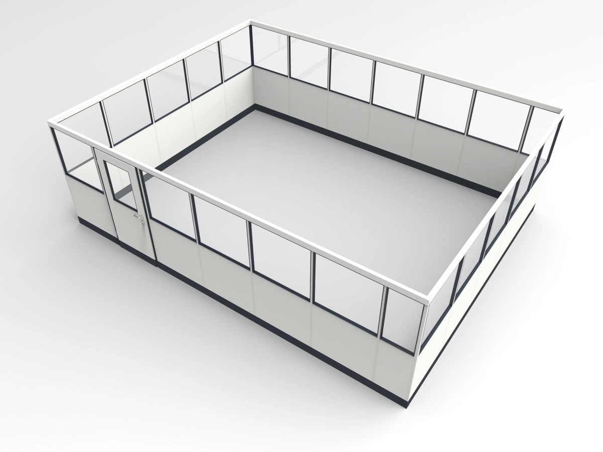 Wandanschluss für Stellwand 4-seitig 6,50 x 5,00 m System RS 45 von Becker Raumsysteme - Artikel SW4-6550