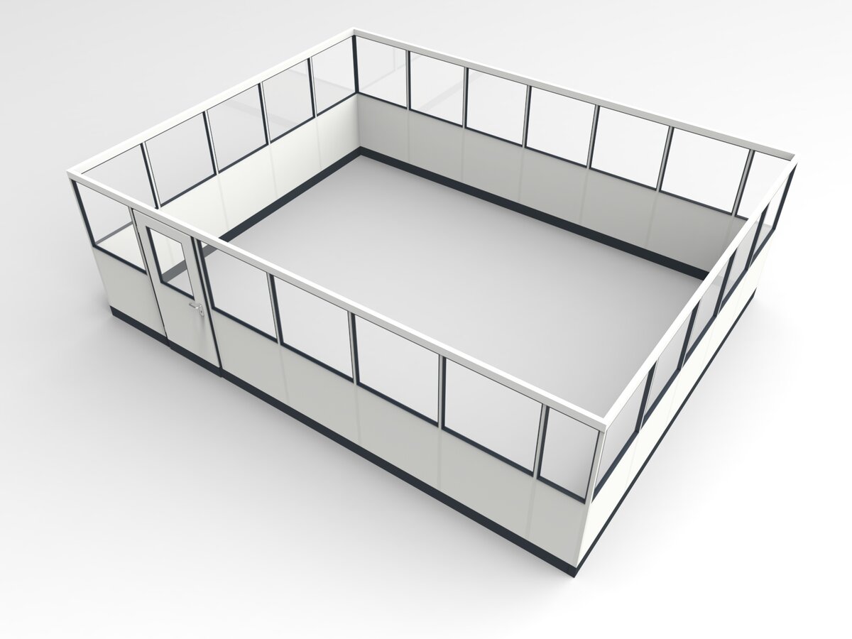 Wandanschluss für Stellwand 4-seitig 6,50 x 5,00 m System RS 45 von Becker Raumsysteme - Artikel SW4-6550