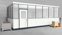 Hallenbüro 3-seitig 6,50 x 3,50 m 22,75 m² (HB3-6535)