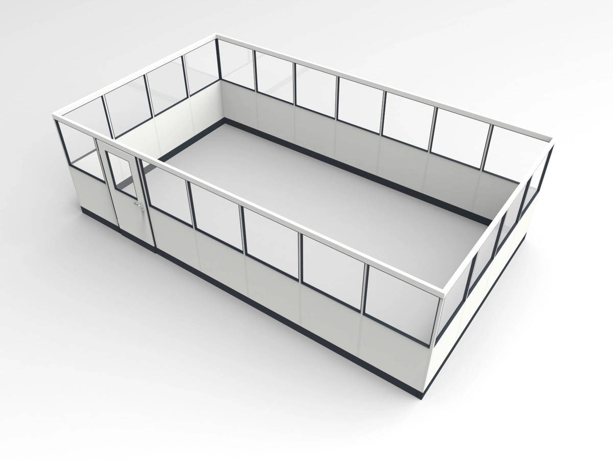 Wandanschluss für Stellwand 4-seitig 7,00 x 4,00 m System RS 45 von Becker Raumsysteme - Artikel SW4-7040