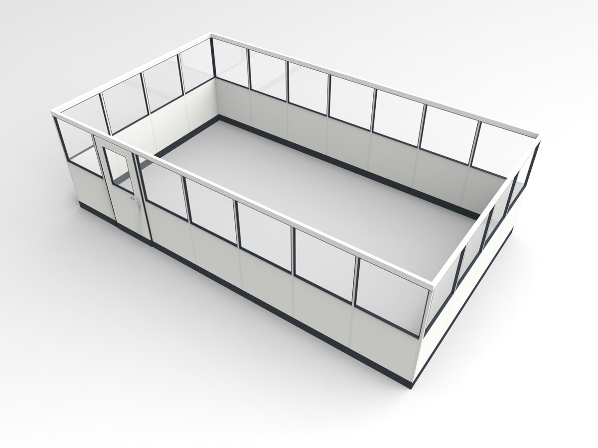 Wandanschluss für Stellwand 4-seitig 7,00 x 4,00 m System RS 45 von Becker Raumsysteme - Artikel SW4-7040