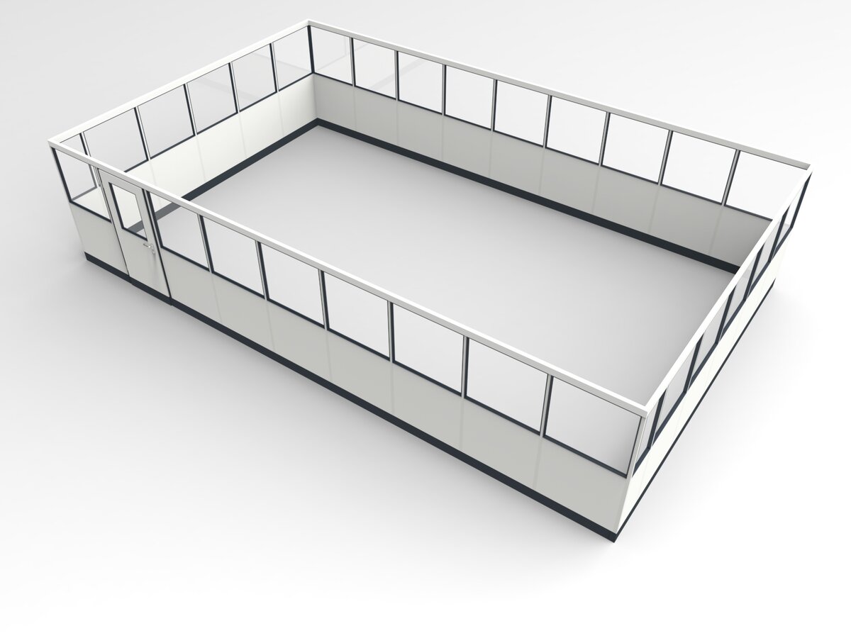 Wandanschluss für Stellwand 4-seitig 9,00 x 5,50 m System RS 45 von Becker Raumsysteme - Artikel SW4-9055