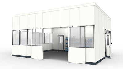 Messräume Hallenbüro für industriellen Anforderungen Messräume Hallenbüro aus vorgefertigten Bauteilen für Industrielösungen