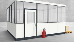 Hallenbüro 4-seitig 4,50 x 4,50 m 20,25 m² (HB4-4545)
