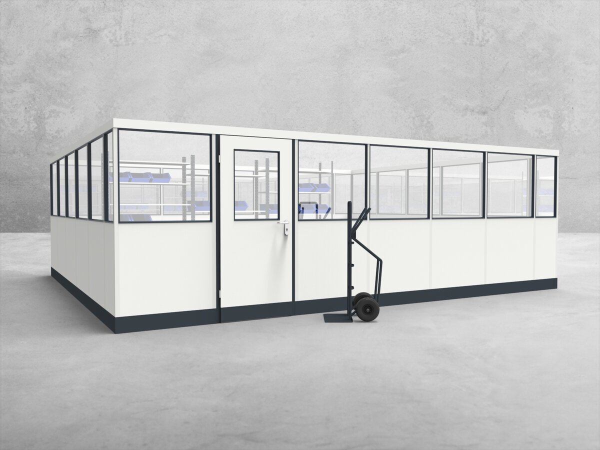 Aussenansicht für Stellwand 4-seitig 7,00 x 4,00 m System RS 45 von Becker Raumsysteme - Artikel SW4-7040