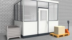 Hallenbüro 3-seitig 3,00 x 2,50 m 7,5 m² (HB3-3025)