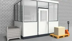 Hallenbüro 3-seitig 3,00 x 2,50 m 7,5 m² (HB3-3025)