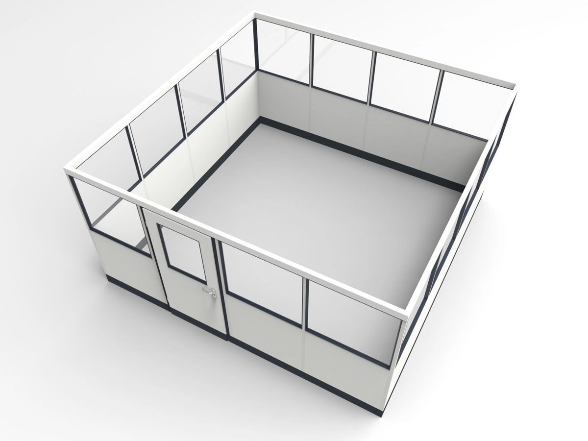 Wandanschluss für Stellwand 4-seitig 4,00 x 4,00 m System RS 45 von Becker Raumsysteme - Artikel SW4-4040