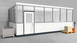 Hallenbüro 3-seitig 6,50 x 4,00 m 26 m² (HB3-6540)