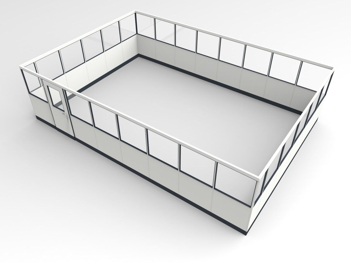 Wandanschluss für Stellwand 4-seitig 8,00 x 5,50 m System RS 45 von Becker Raumsysteme - Artikel SW4-8055