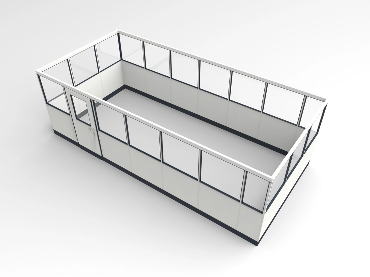 Wandanschluss für Stellwand 4-seitig 6,50 x 3,00 m System RS 45 von Becker Raumsysteme - Artikel SW4-6530