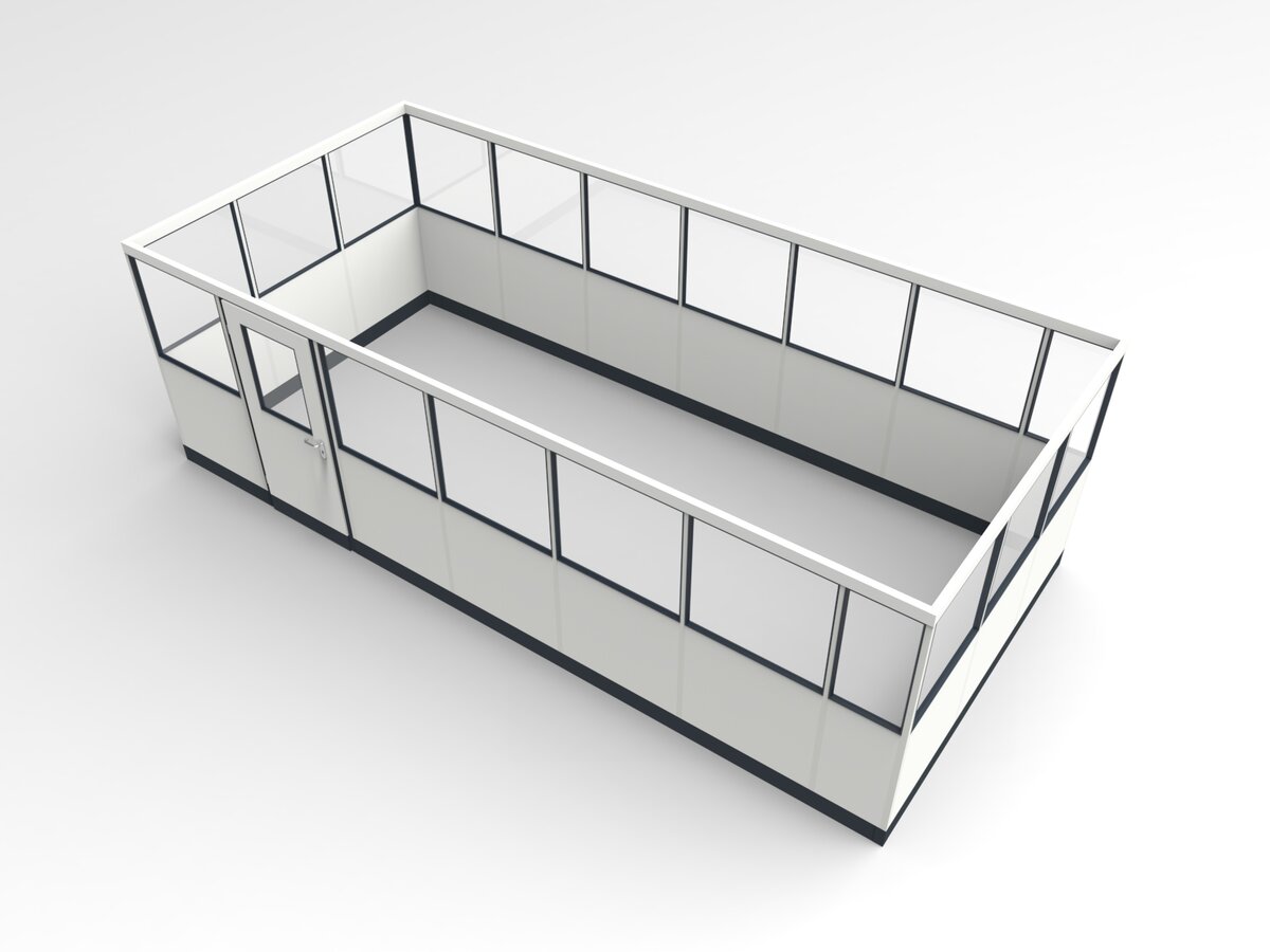 Wandanschluss für Stellwand 4-seitig 6,50 x 3,00 m System RS 45 von Becker Raumsysteme - Artikel SW4-6530