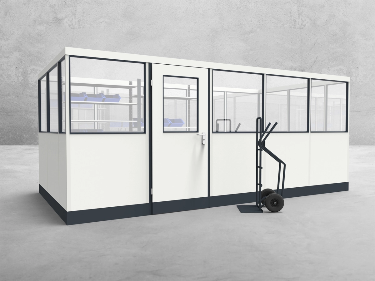 Aussenansicht für Stellwand 4-seitig 8,00 x 4,00 m System RS 45 von Becker Raumsysteme - Artikel SW4-8040