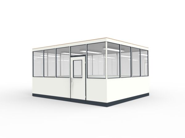 Hallenbüro mit Deckenkonstruktion