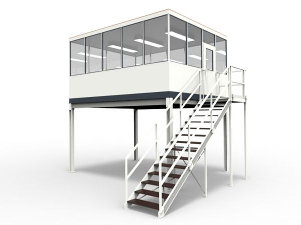 Hallenbüro auf Stahlbau