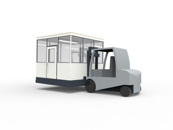 Hallenbüro auf Staplerpodest