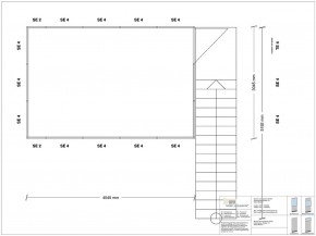 Hallenbüro als Doppelstock 4-seitig 4,50 x 3,00 m 13,5 m² (HD4-4530)