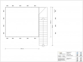 Hallenbüro als Doppelstock 4-seitig 4,50 x 4,00 m 18 m² (HD4-4540)