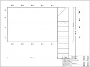 Hallenbüro als Doppelstock 4-seitig 5,00 x 3,50 m 17,5 m² (HD4-5035)