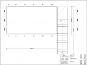 Hallenbüro als Doppelstock 4-seitig 5,50 x 3,00 m 16,5 m² (HD4-5530)