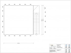 Hallenbüro als Doppelstock 4-seitig 5,50 x 5,50 m 30,25 m² (HD4-5555)