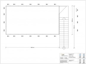 Hallenbüro als Doppelstock 4-seitig 6,50 x 3,50 m 22,75 m² (HD4-6535)