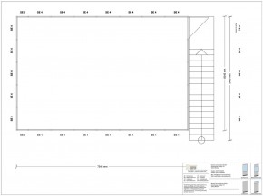 Hallenbüro als Doppelstock 4-seitig 7,50 x 5,00 m 37,5 m² (HD4-7550)